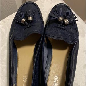 COPY - Michael Kors Navy Leather Loafers. Size 8-…